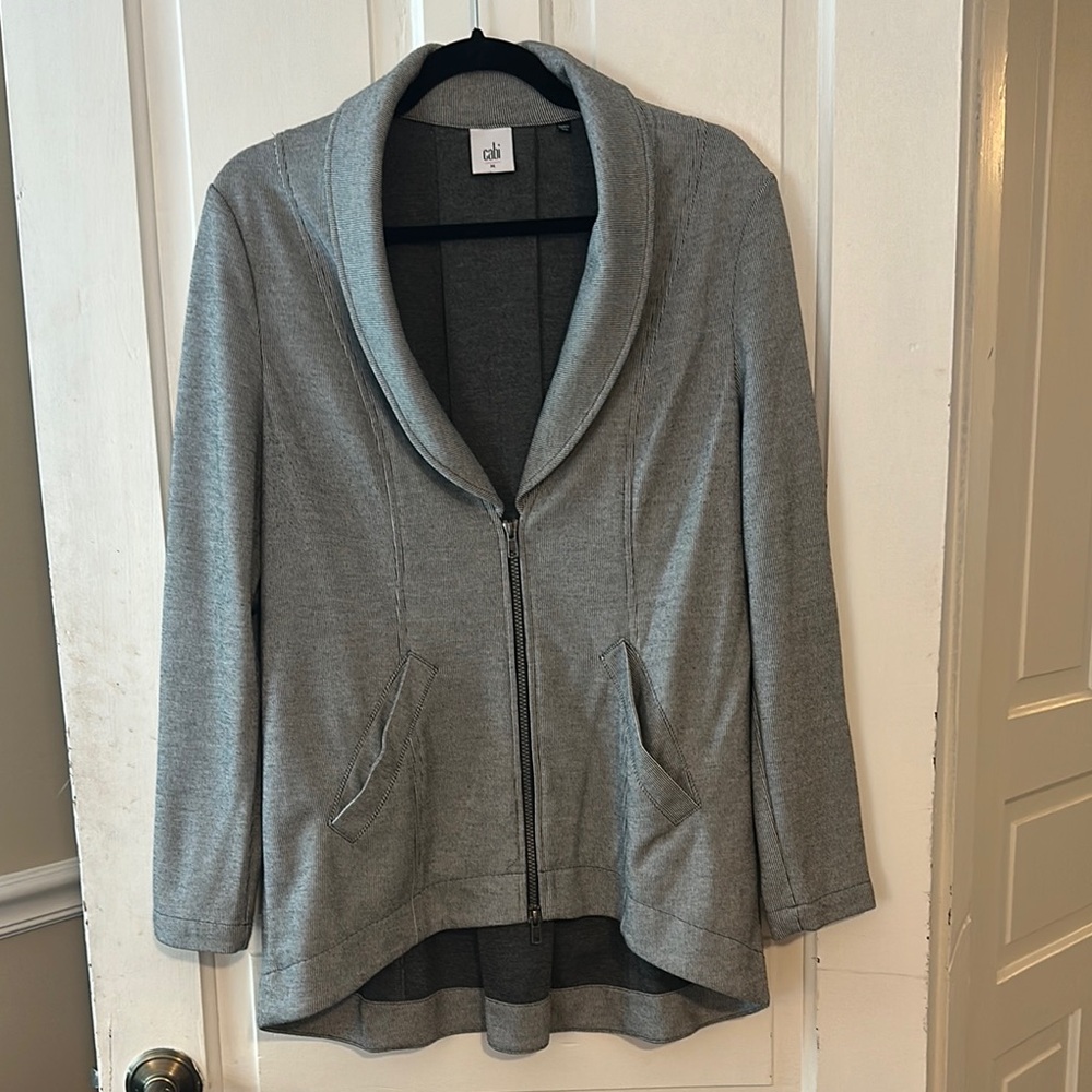 cAbi-Gray Zip-Up sweatshirt Jacket